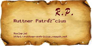Ruttner Patrícius névjegykártya
